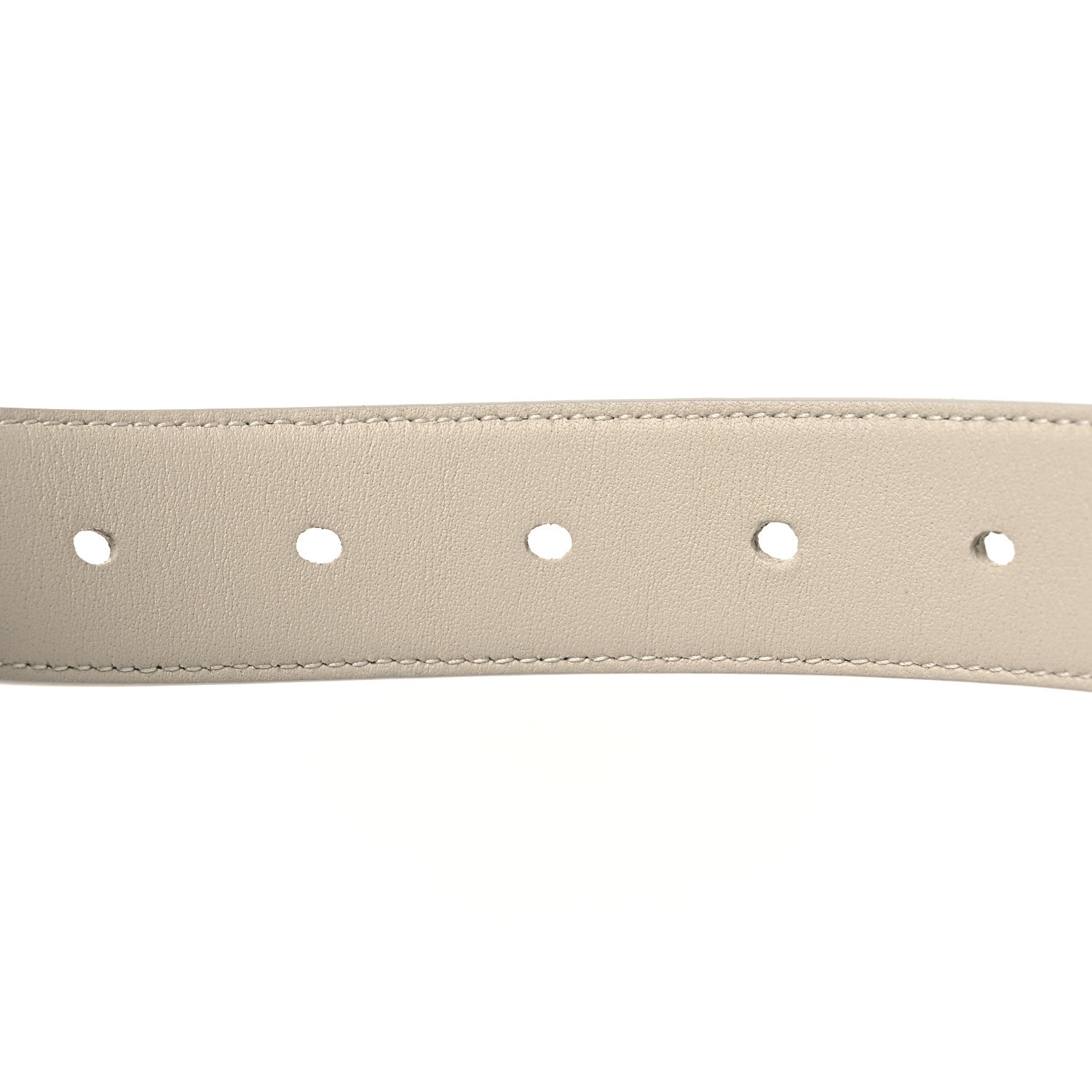Saint Laurent Smooth Calfskin Monogram Square Buckle Belt 75 30 Crema Soft 4 of 6