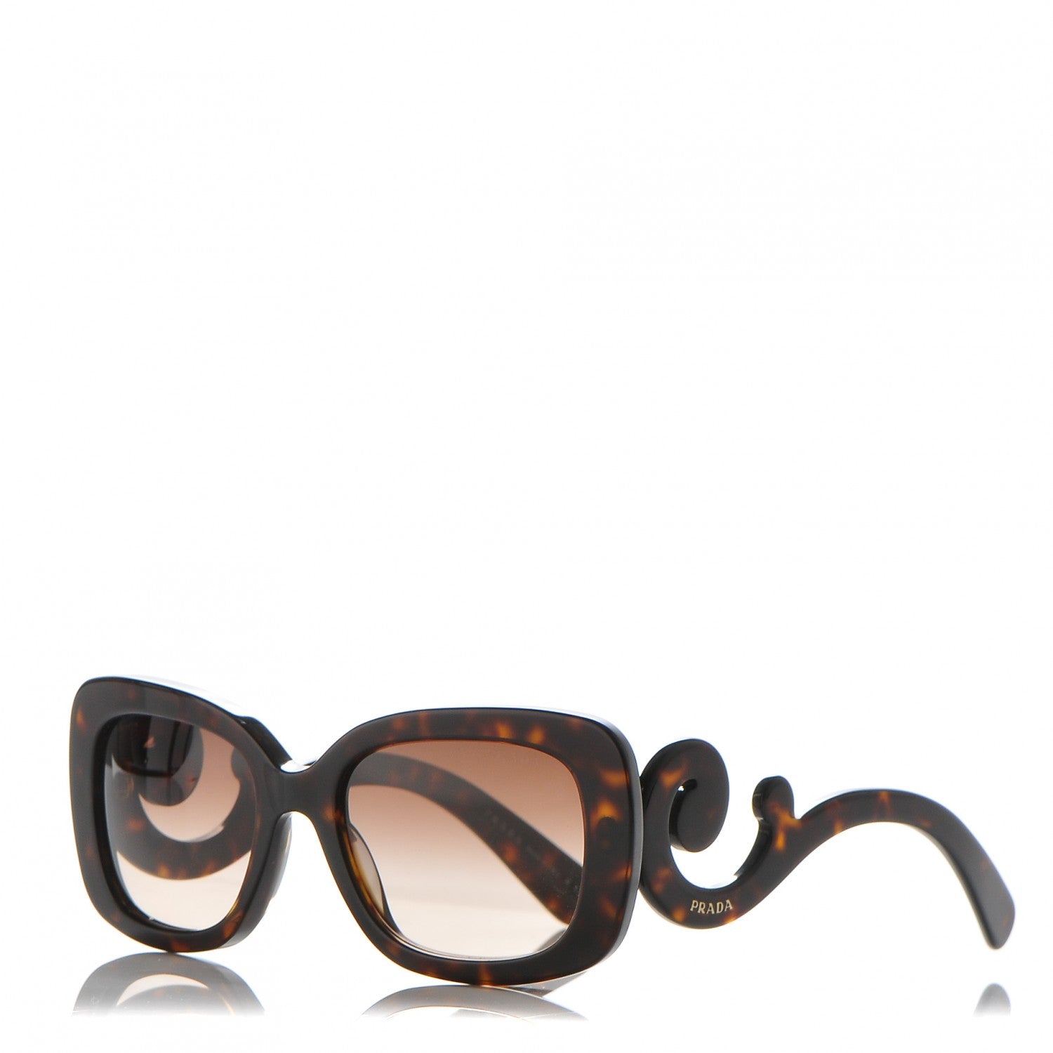 Prada Acetate Baroque Sunglasses SPR 27O Tortoise 1 of 7
