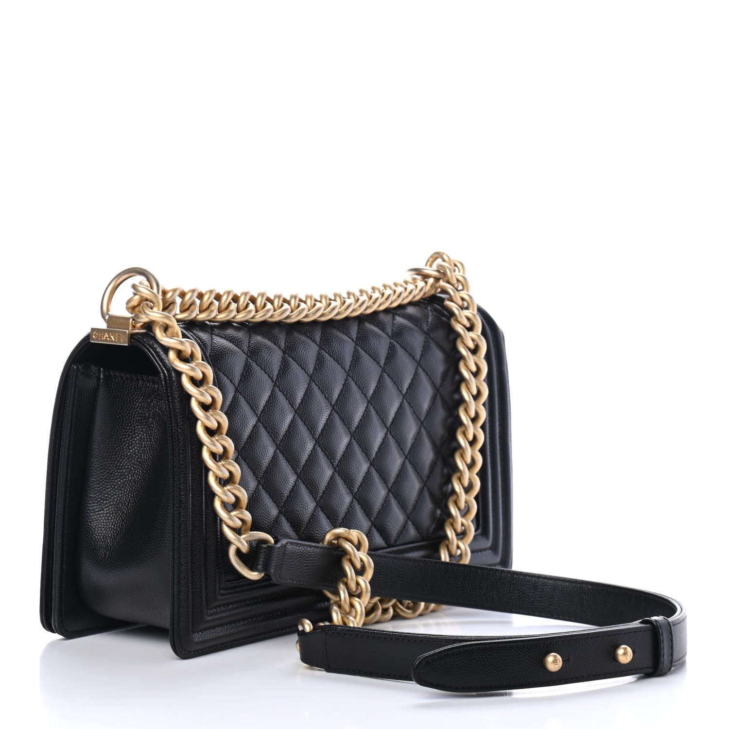 Chanel Caviar Quilted Medium Boy Flap Black 2 of 4