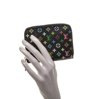 Louis Vuitton Monogram Multicolor Zippy Coin Purse Black Grenade 2 of 6