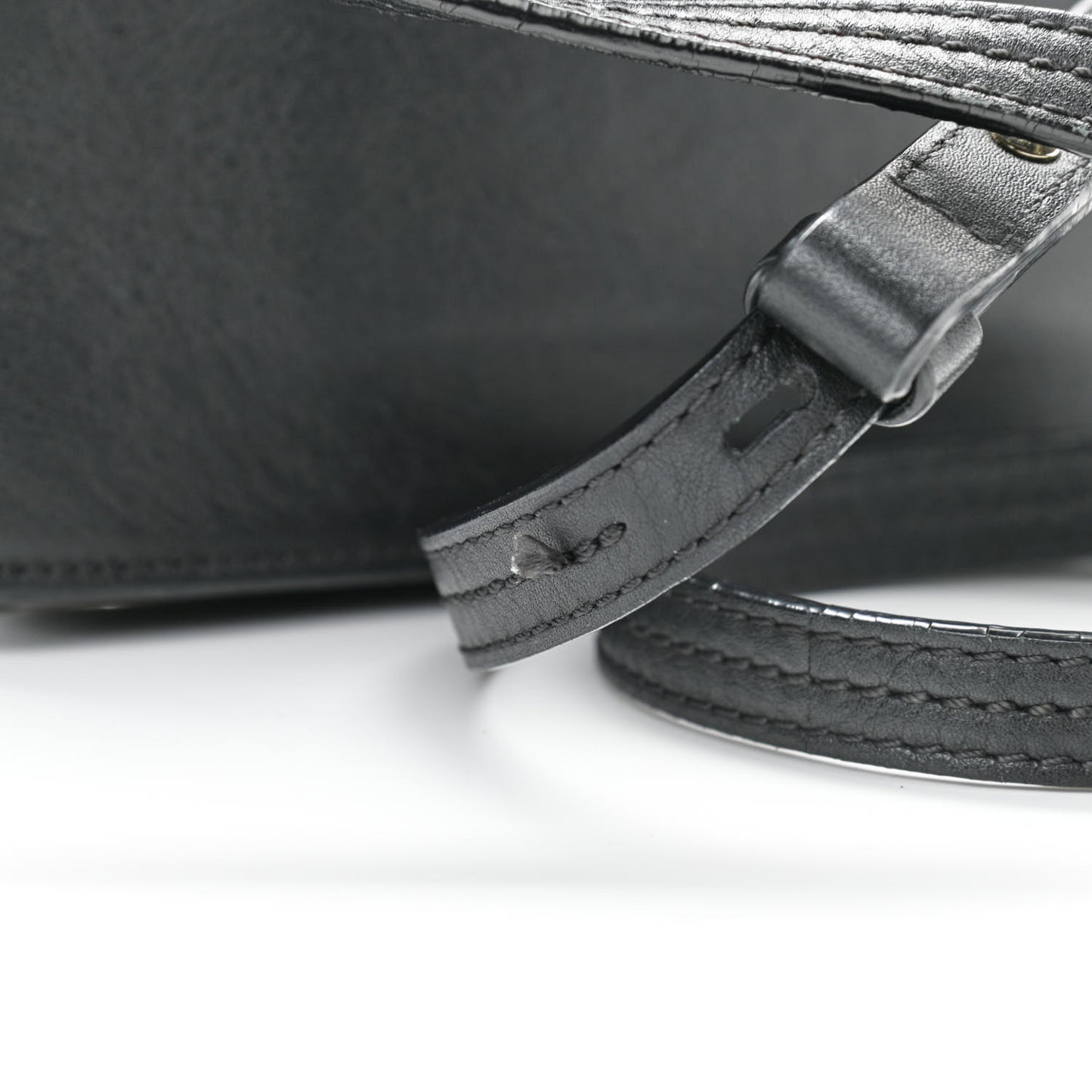 Suede Calfskin Small Faye Shoulder Bag Black
