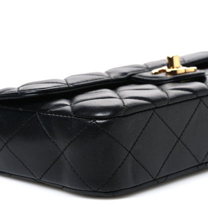 Chanel Lambskin Quilted Small East West Flap Black 9 of 10