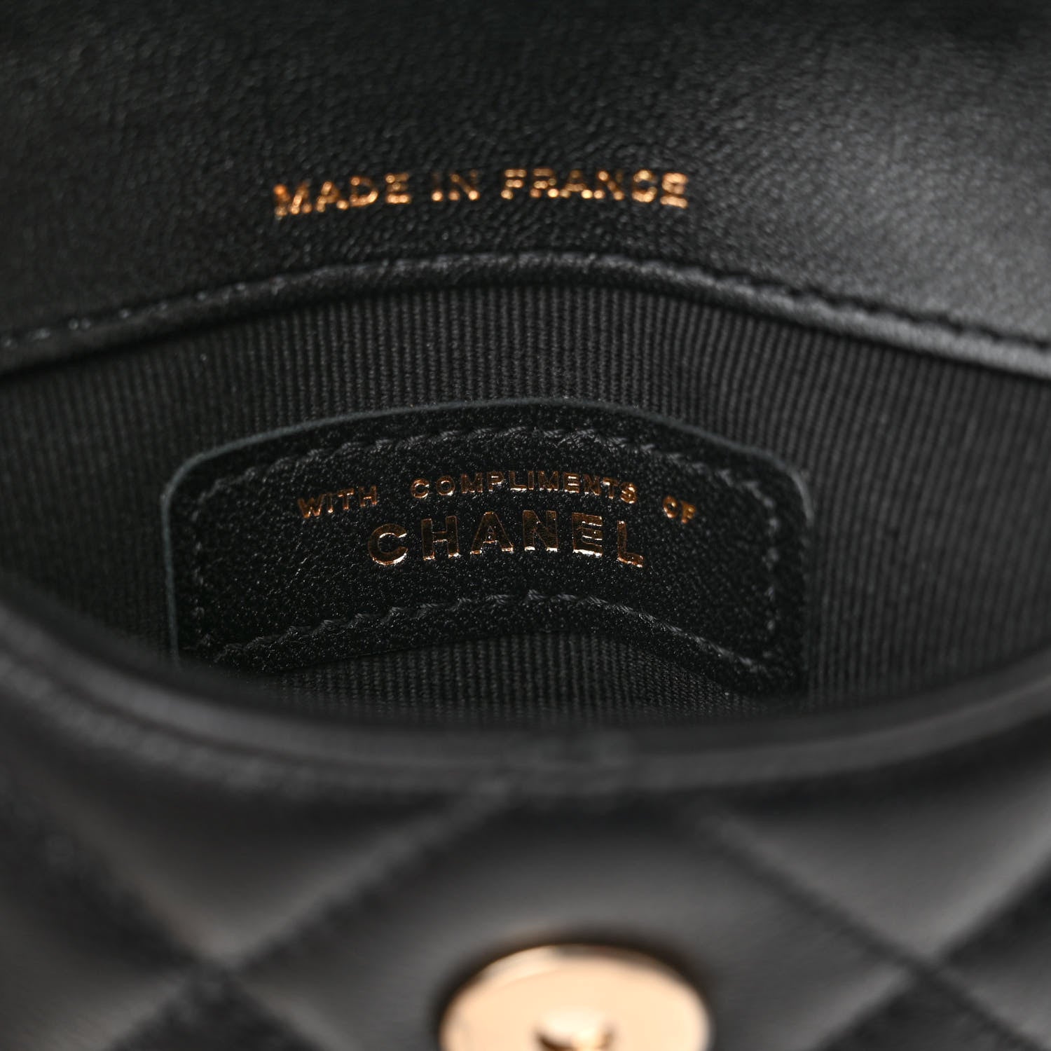 Chanel Lambskin Quilted Pearl Top Handle Clutch With Chain Black 8 of 12