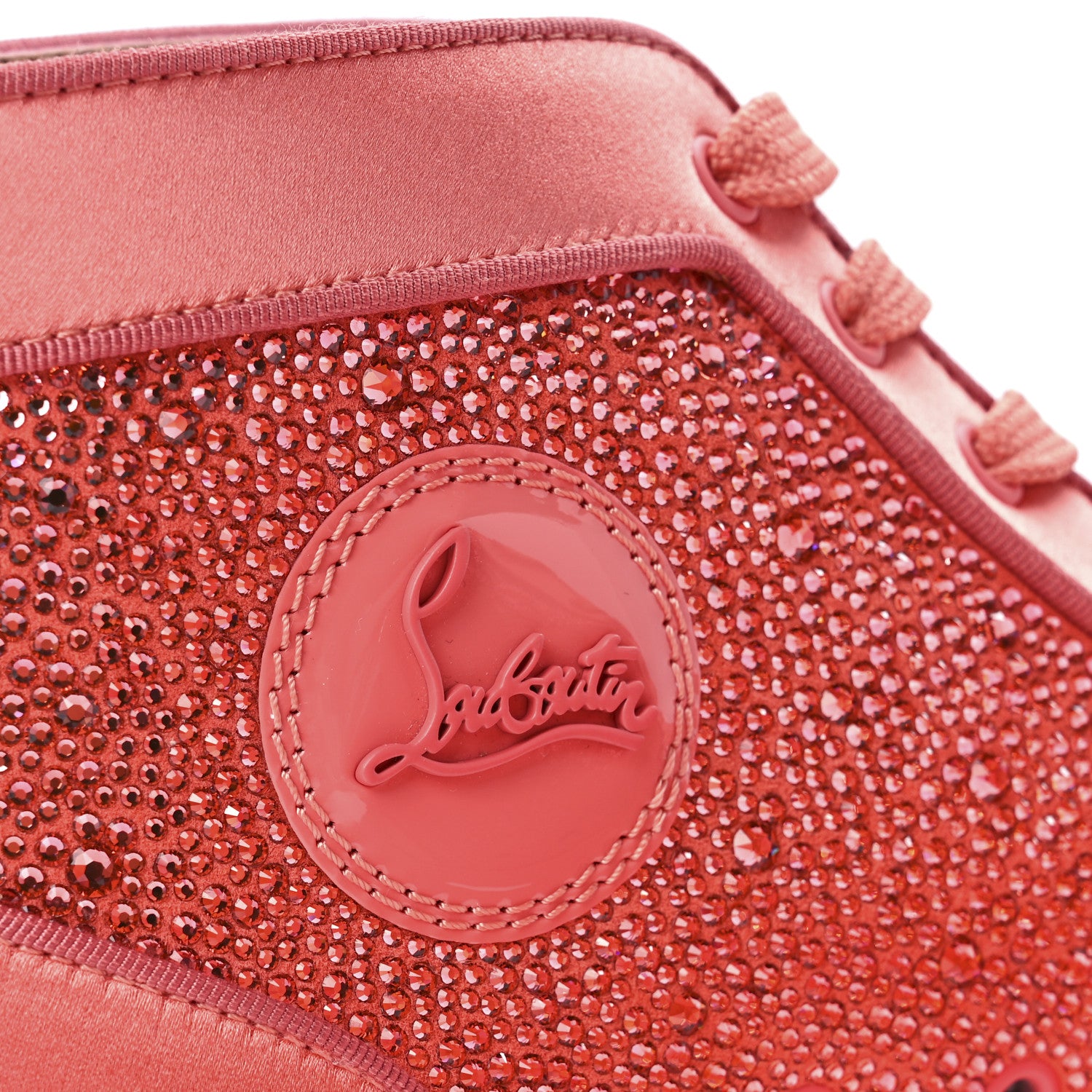 Christian Louboutin Louis Crystal Embellished Satin Orlato Flat Sneakers 41 Charlotte 10 of 11