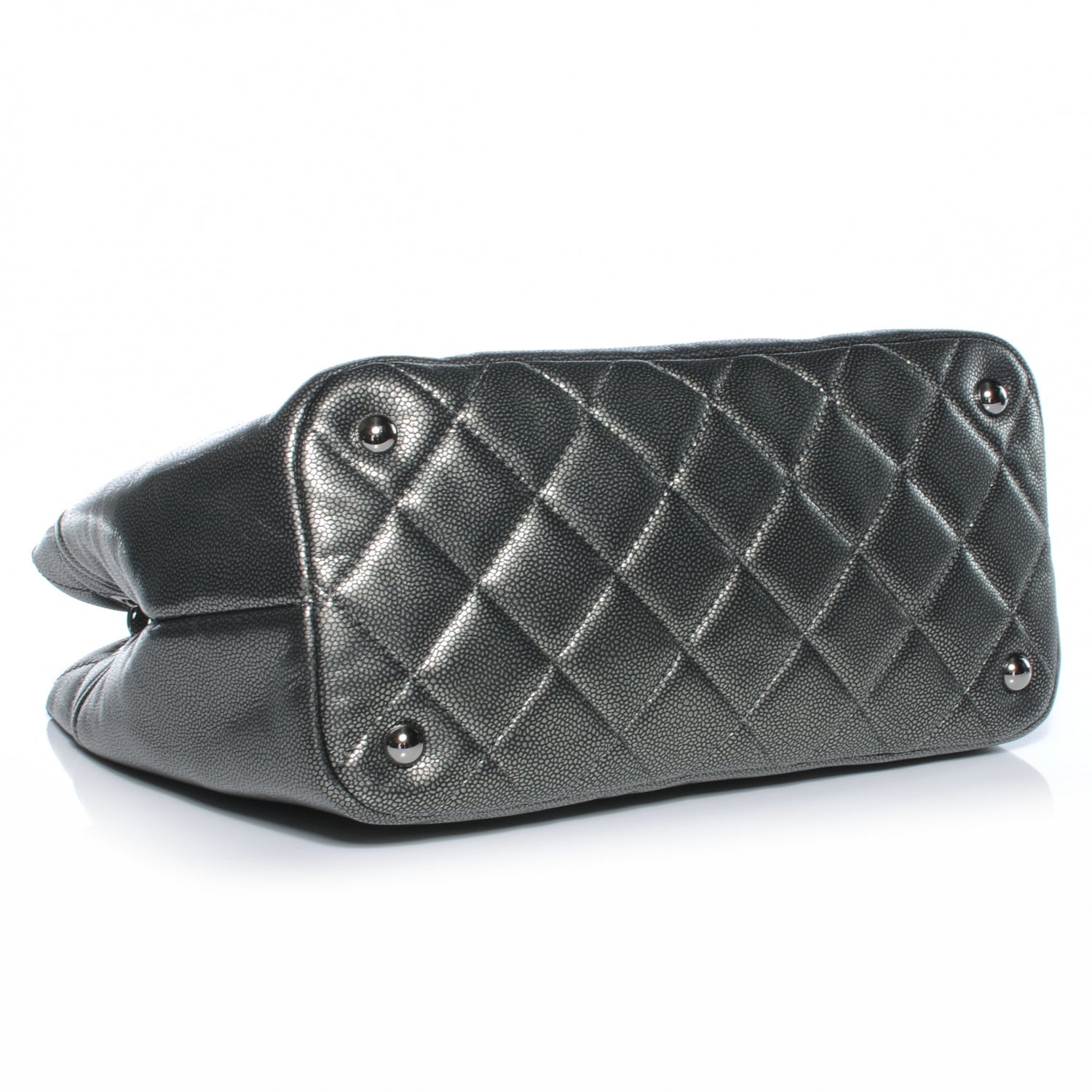 Chanel Caviar Timeless CC Tote Dark Silver 4 of 7