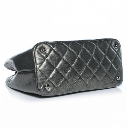 Chanel Caviar Timeless CC Tote Dark Silver 4 of 7
