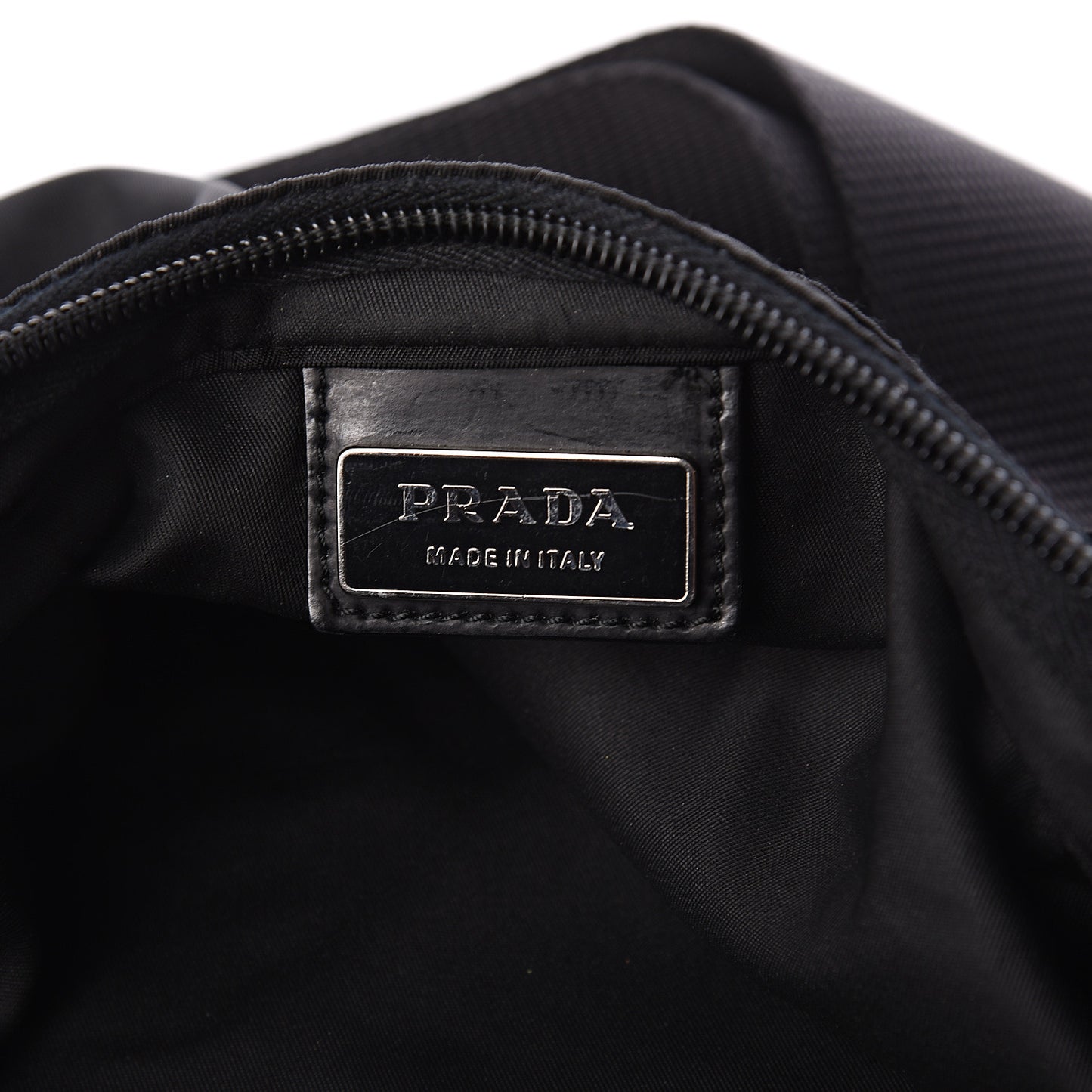 Nylon Flat Messenger Bag Black