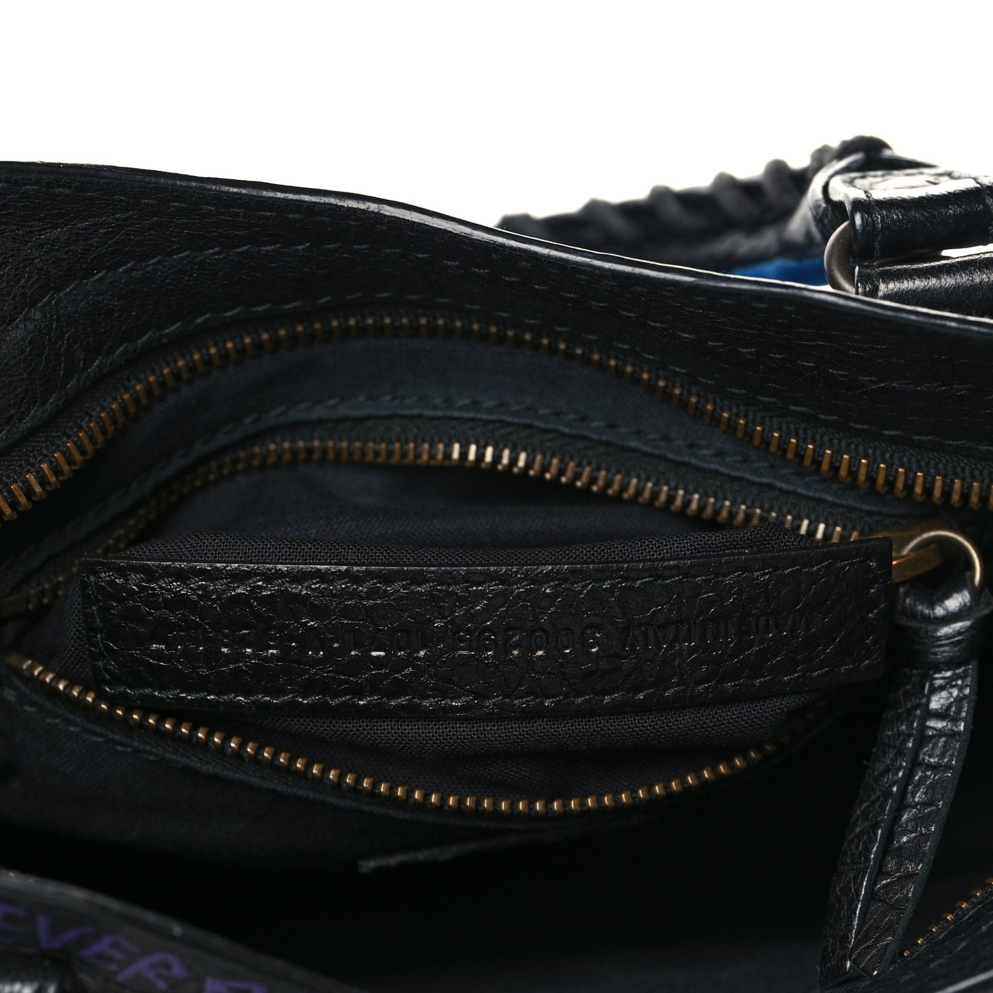 Agneau Arena Graffiti All Over Classic Hardware Mini City Black Bleu Violet