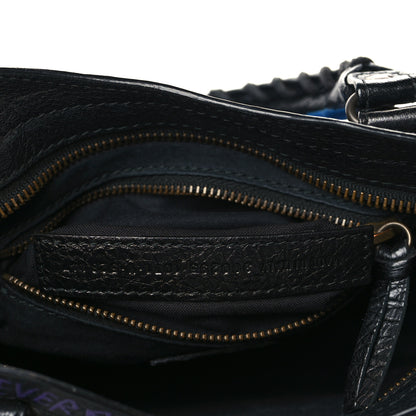 Balenciaga Agneau Arena Graffiti All Over Classic Hardware Mini City Black Bleu Violet 6 of 6