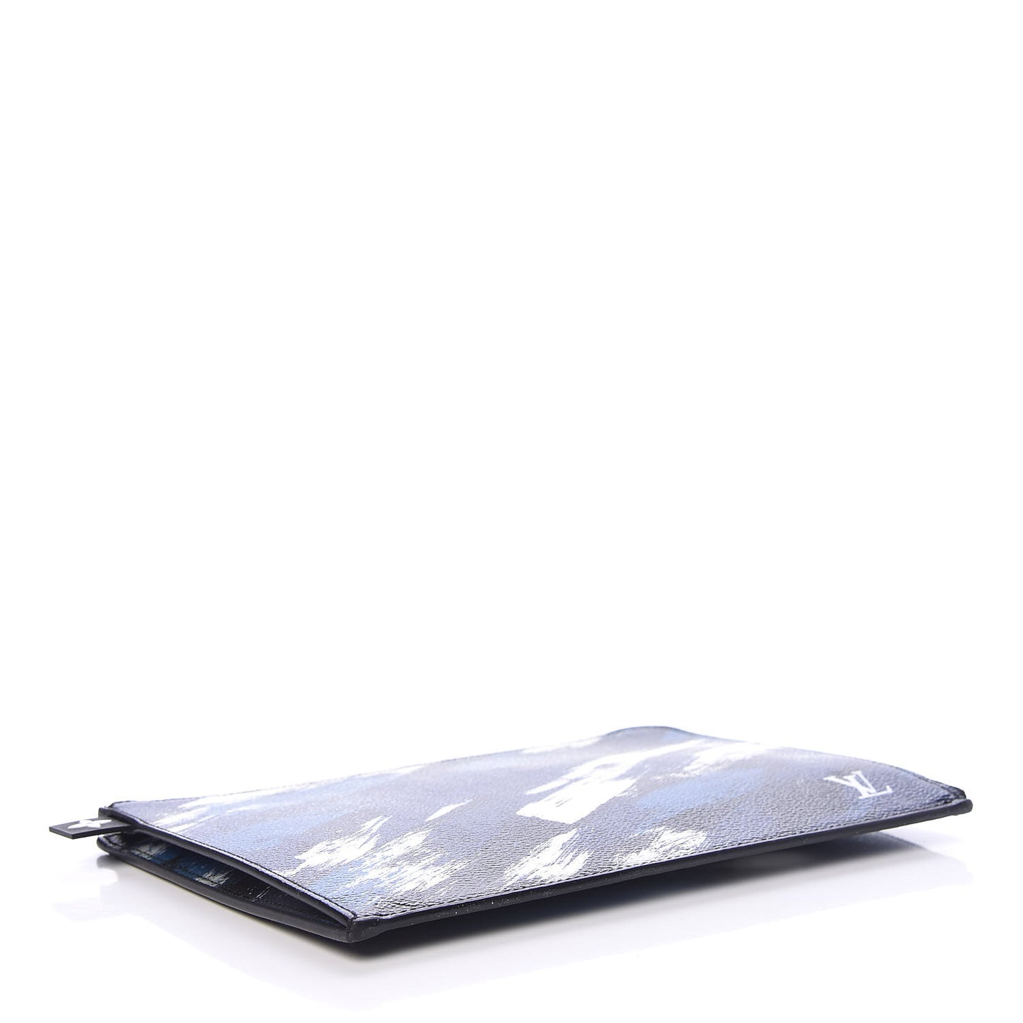 Canvas Printed Brushstroke Camouflage Pochette Jour PM Blue