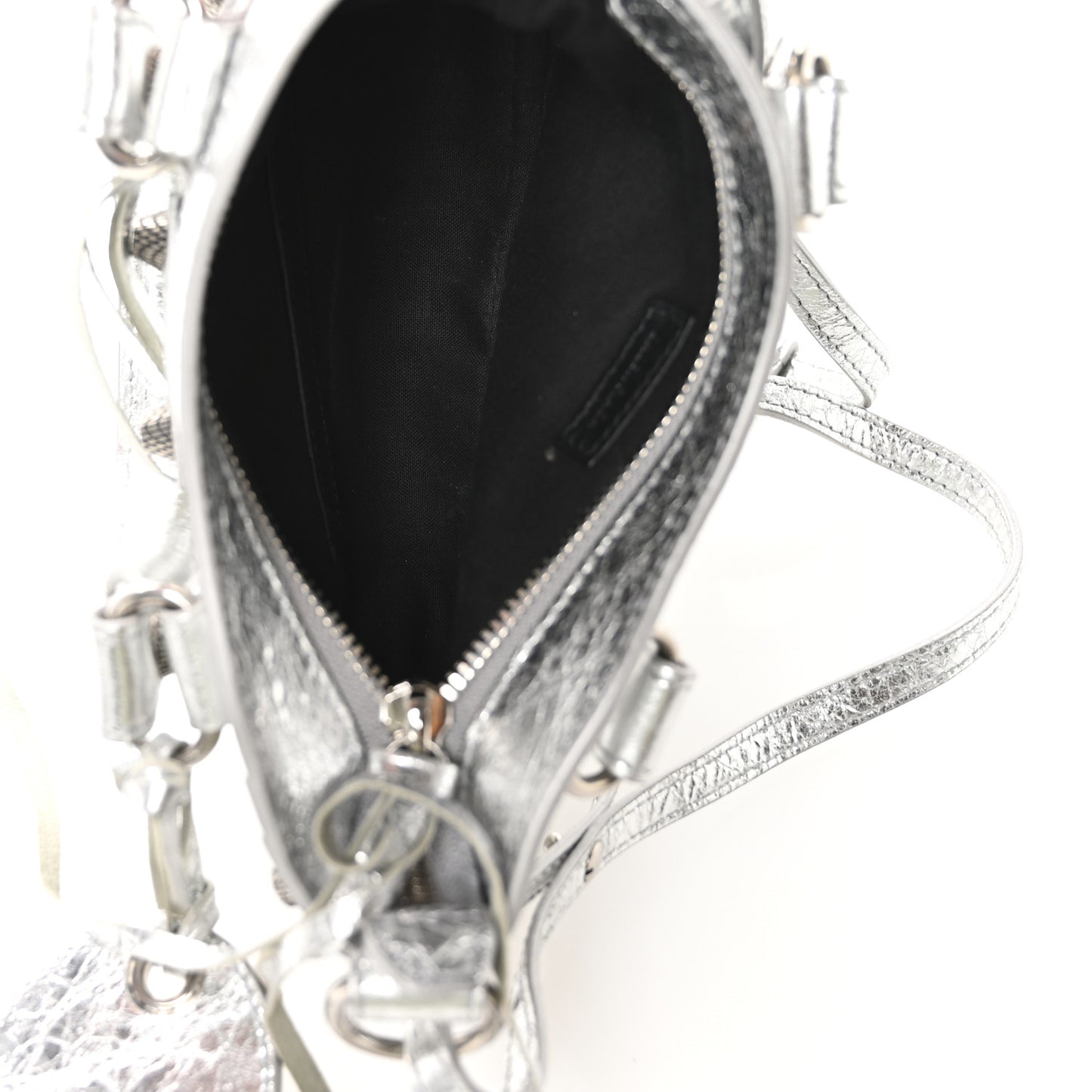 Agneau Arena Neo Cagole Mini Handbag Silver