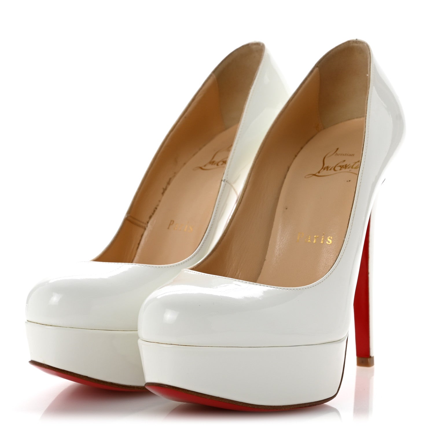 Christian Louboutin Patent Bianca 120 Pumps 36.5 White 1918984