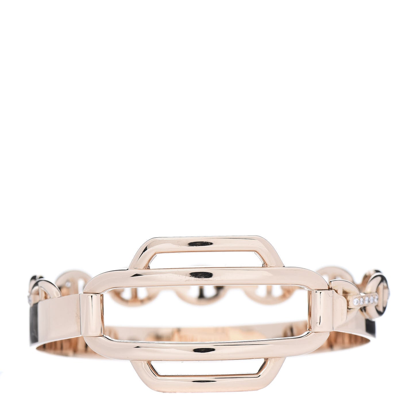 18K Rose Gold Diamond PM Kelly Double Tour Bracelet SH