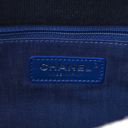 Chanel Jersey Felt Quilted Flap Burgundy White Blue 6 of 10