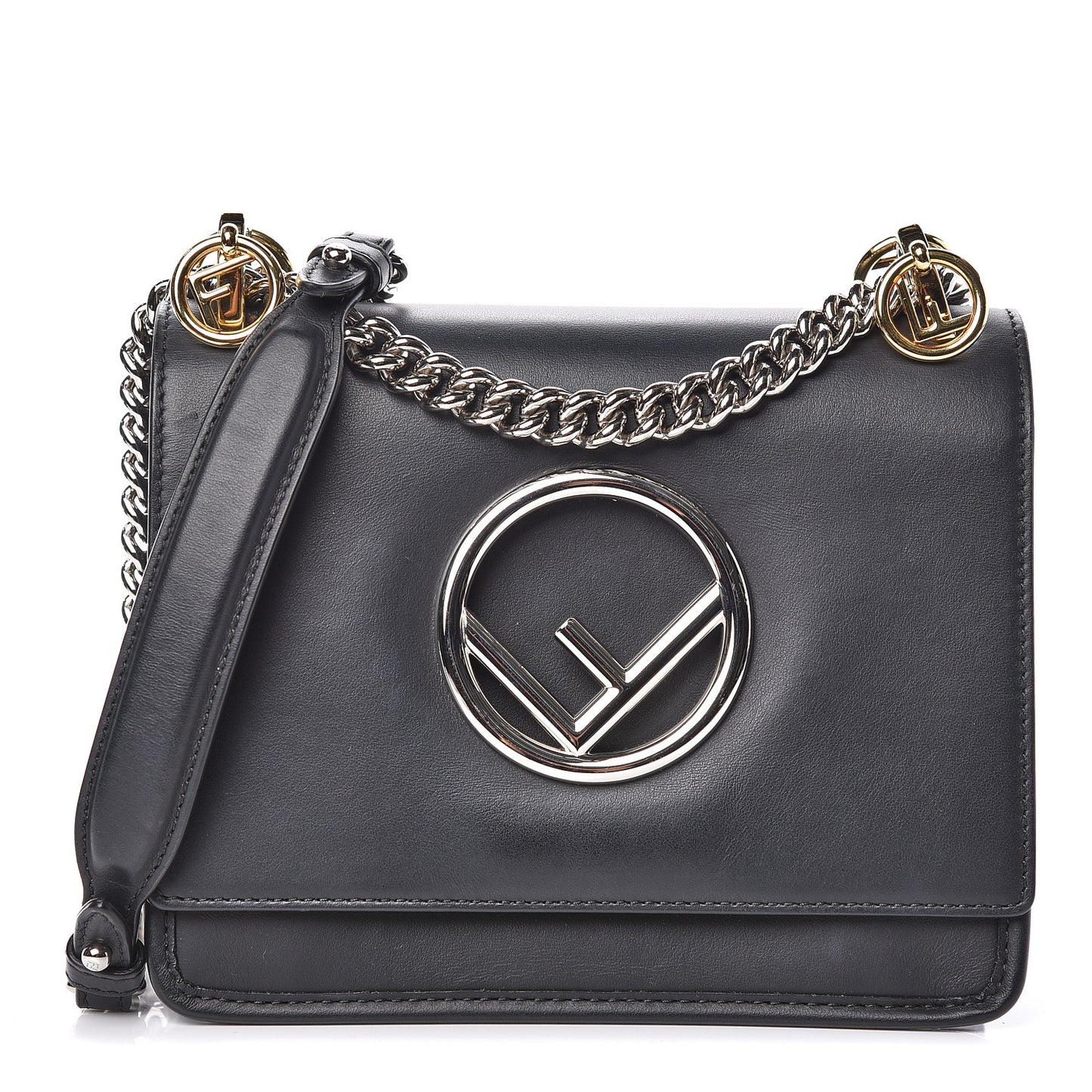 Vitello Century Opaco F is Fendi Small Kan I Shoulder Bag Black