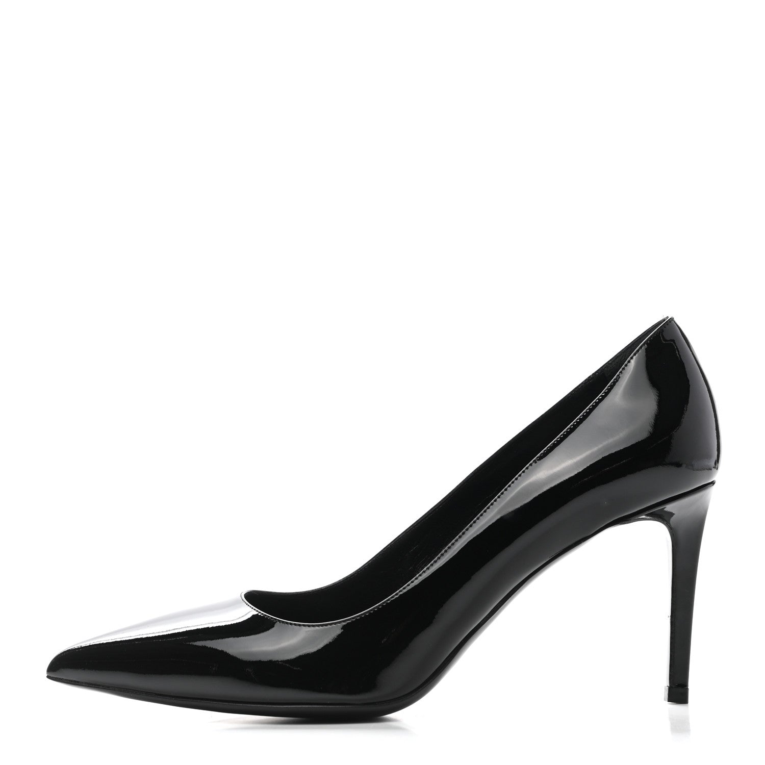 Saint Laurent Patent Calfskin Anja 85 Pumps 40.5 Black 1 of 11