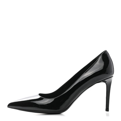 Saint Laurent Patent Calfskin Anja 85 Pumps 40.5 Black 1 of 11