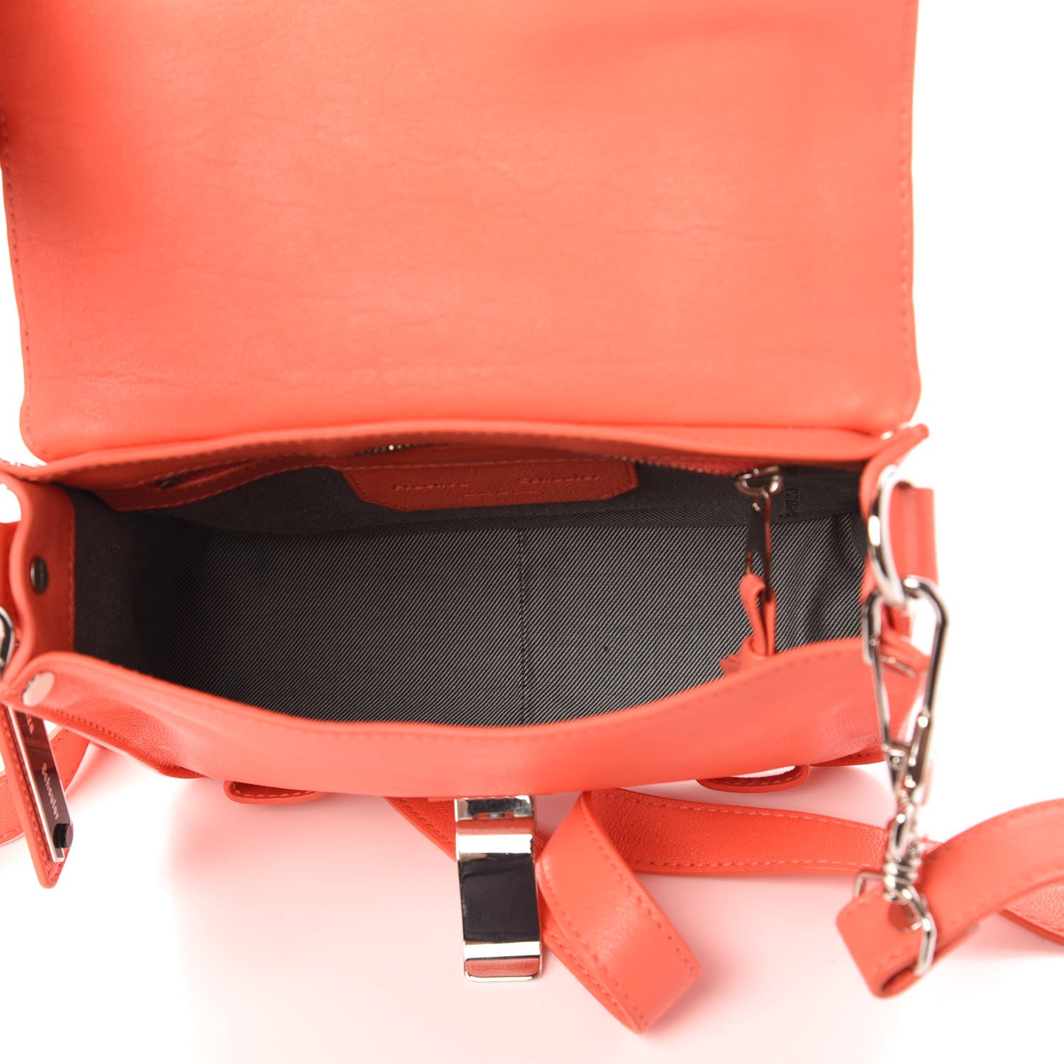 Proenza Schouler Lambskin PS1 Mini Pouch Messenger Bag Neon Coral 5 of 10