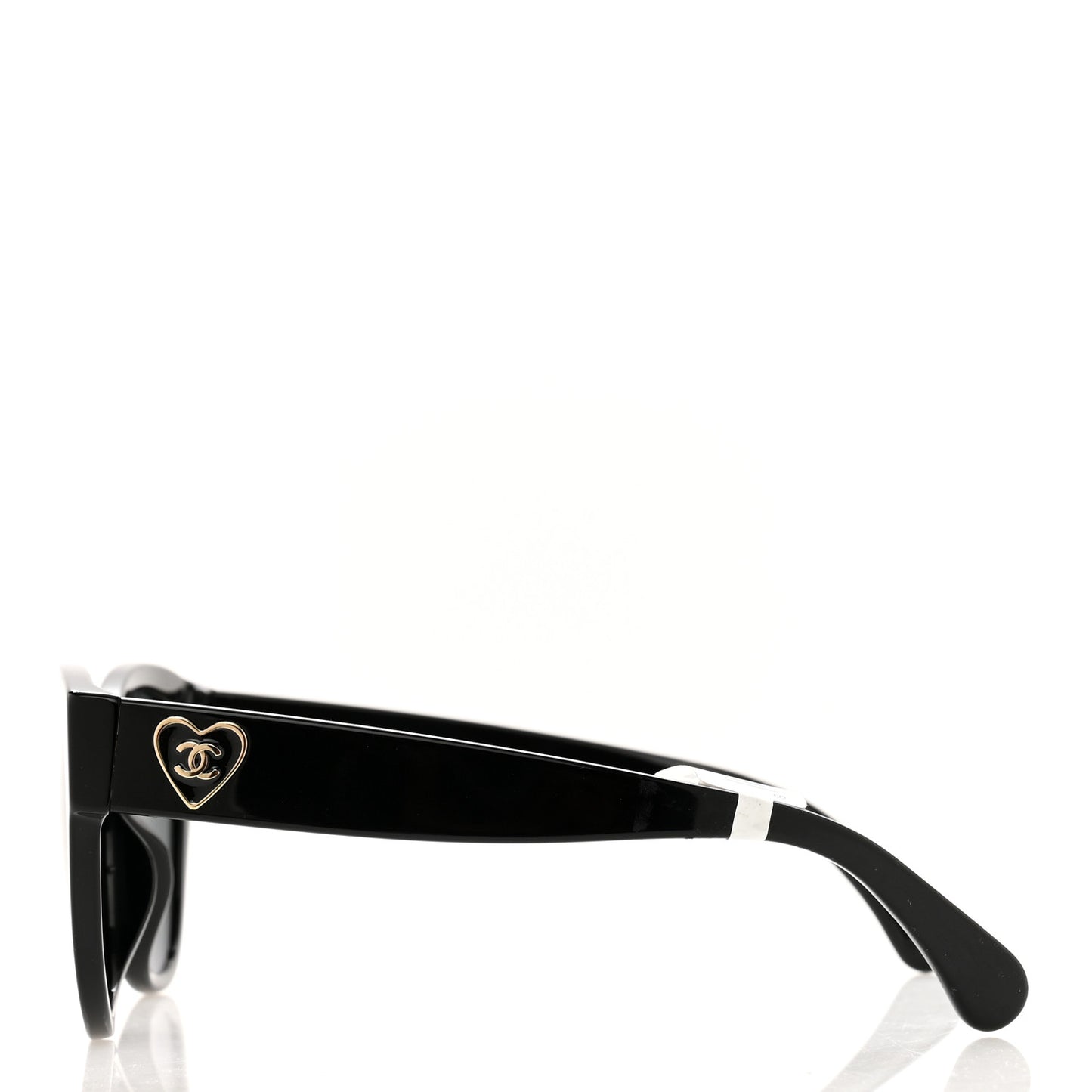 Acetate Enamel Heart Butterfly Sunglasses 5477-A Black