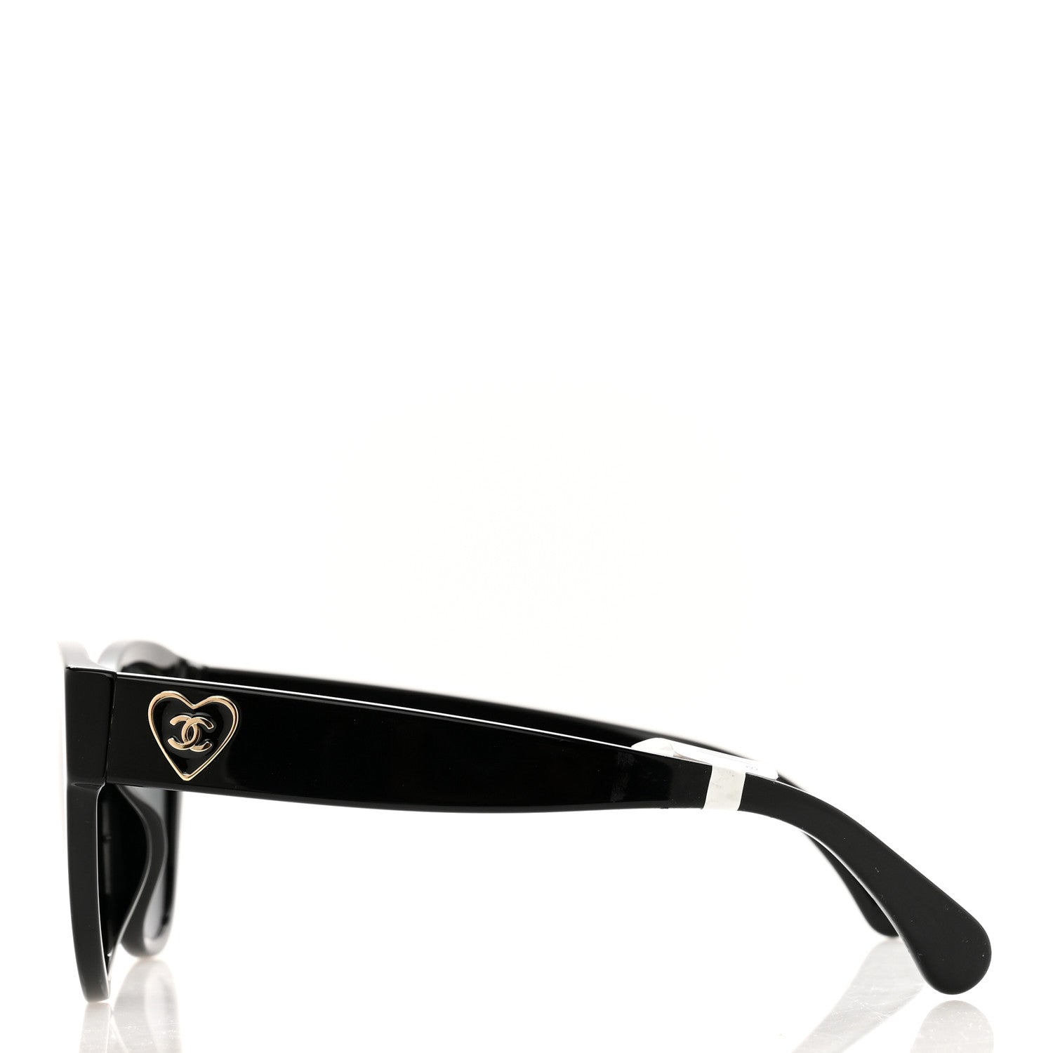 Chanel Acetate Enamel Heart Butterfly Sunglasses 5477-A Black 3 of 6