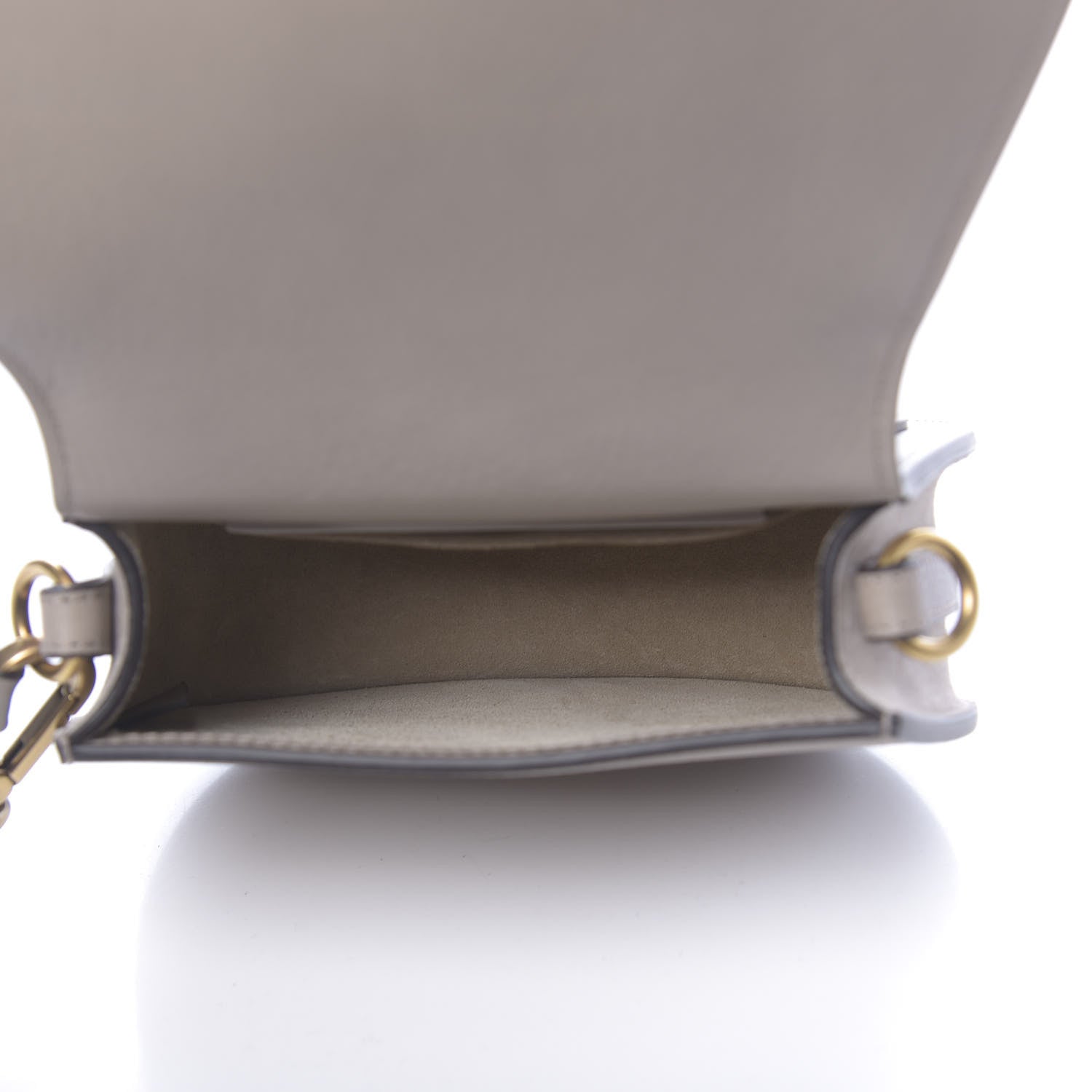 Chloe Calfskin Suede Small Nile Bracelet Bag Motty Grey 5 of 9