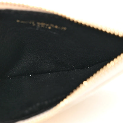 Saint Laurent Grain De Poudre Matelasse Chevron Monogram Fragments Zippered Card Case Blanc Vintage 5 of 8