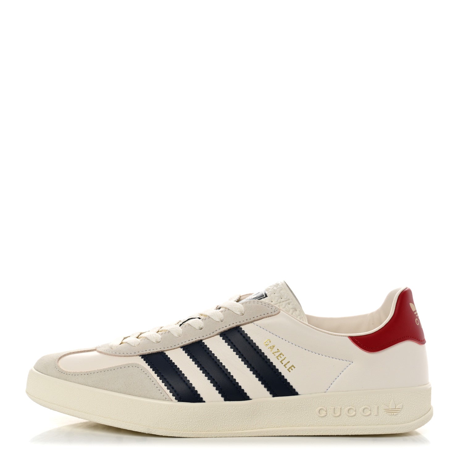 Gucci X ADIDAS Suede Madeira Demetra Womens Gazelle Sneakers 10 Mystic White Off White Blue Agata 1 of 9
