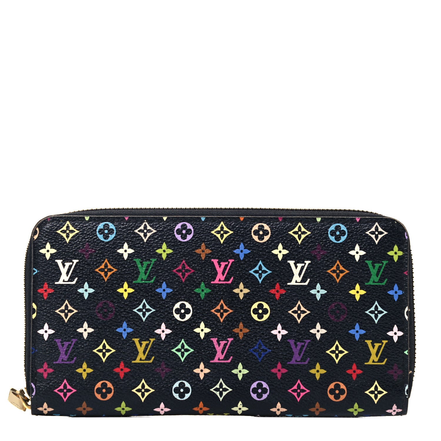 Louis Vuitton Monogram Multicolor Zippy Wallet Black Grenade 1 of 7