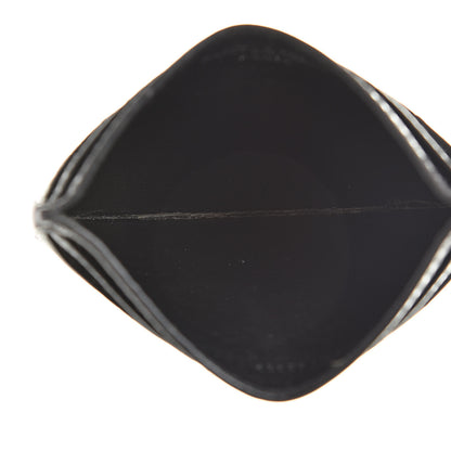 Saint Laurent Grain De Poudre Matelasse Chevron Monogram Credit Card Case Black 5 of 15