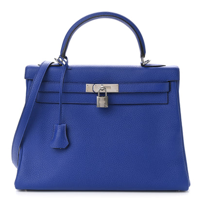 Hermes Togo Kelly Retourne 32 Bleu Electrique 1 of 11