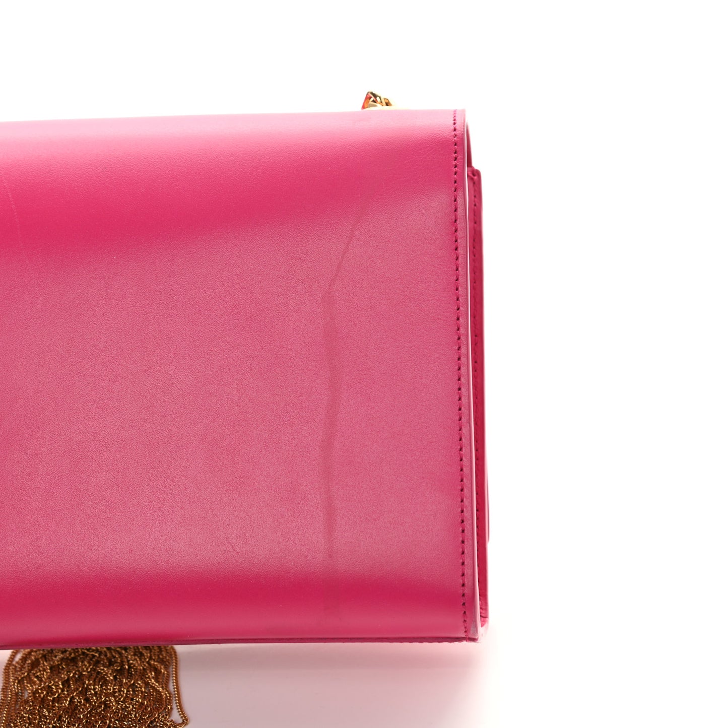 Smooth Calfskin Medium Classic Monogram Kate Tassel Satchel Fuchsia