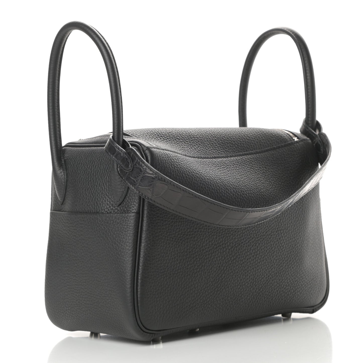Taurillon Clemence Matte Niloticus Crocodile Touch Lindy 26 Black