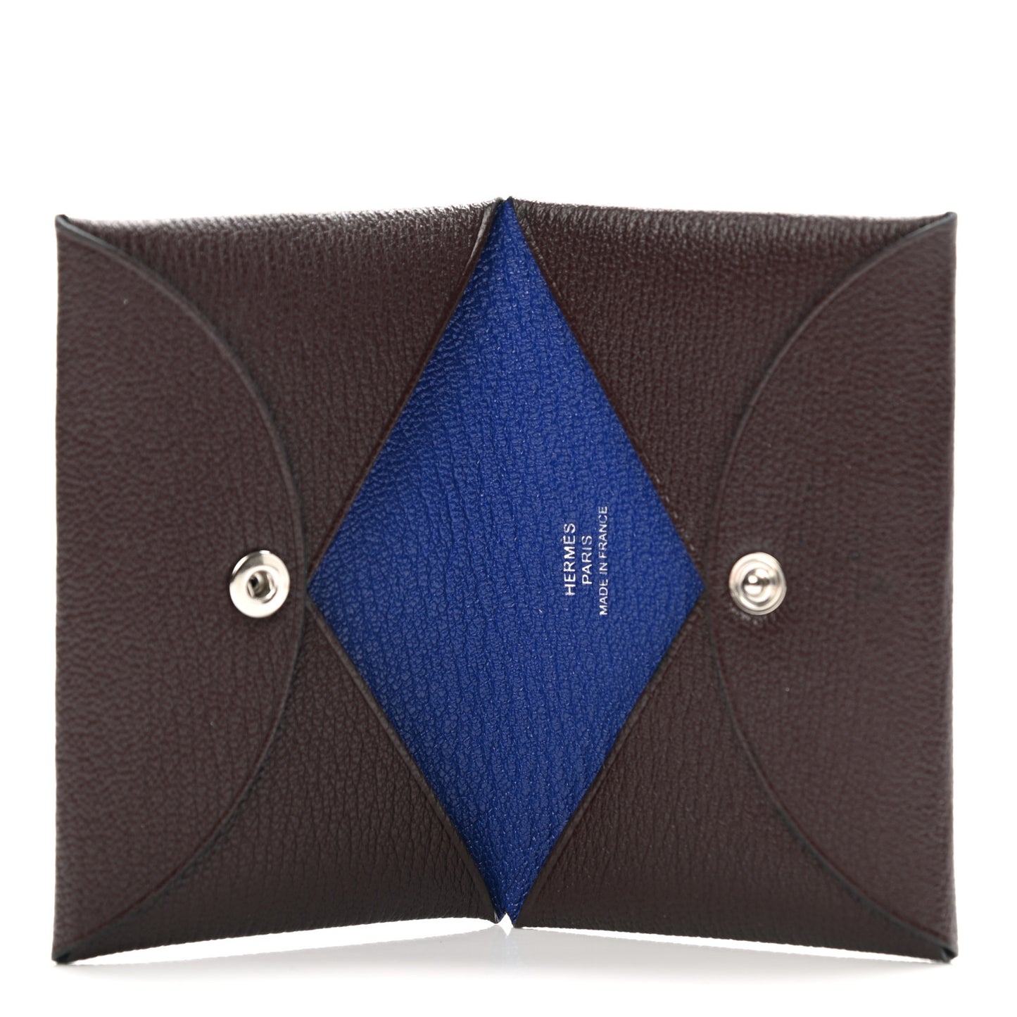 Chevre Mysore Verso Calvi Card Case Rouge Sellier Bleu Electrique