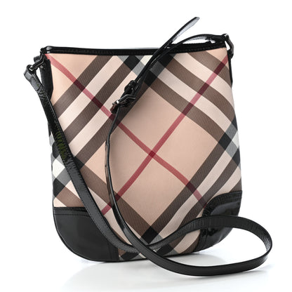 Burberry Patent Nova Check Dryden Crossbody Bag Black 2 of 5