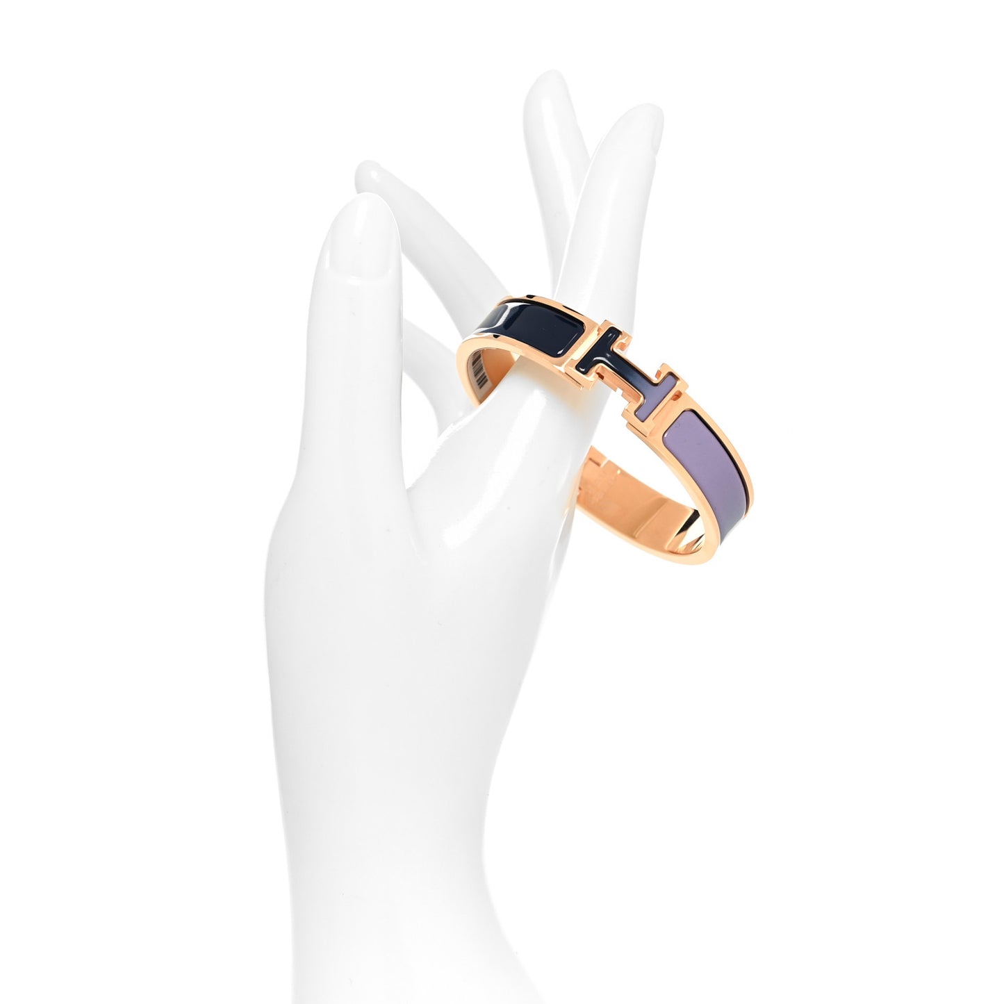 Enamel Narrow Fusion Clic Clac H Bracelet PM Lilas Ultramarine