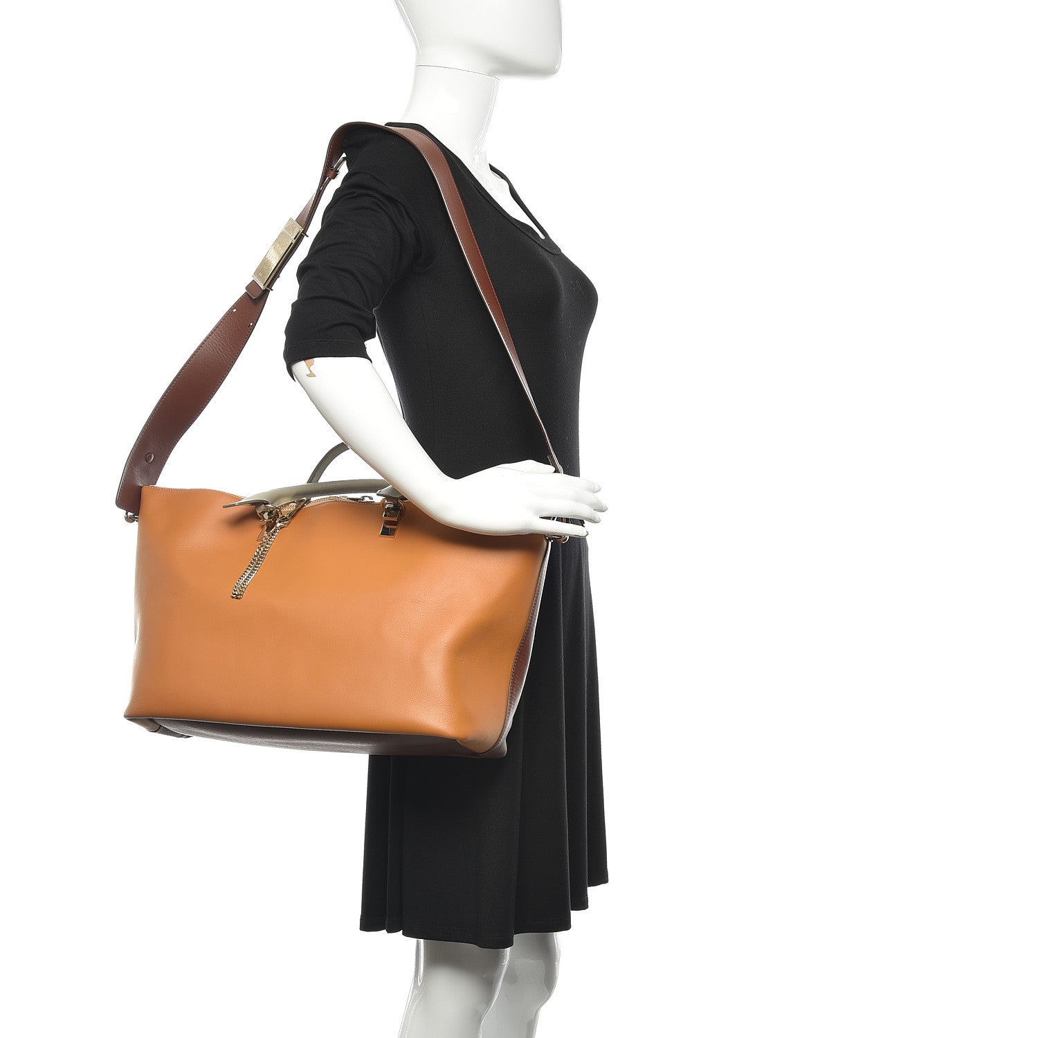 Chloe Smooth Calfskin Large Baylee Tote Yummy Cookie 2 of 11