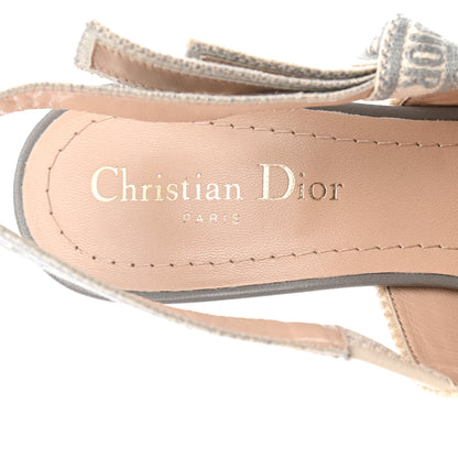 Christian Dior Cotton Ribbon Toile De Jouy J'Adior Slingback 65mm Pumps 37.5 Grey Stone 7 of 10