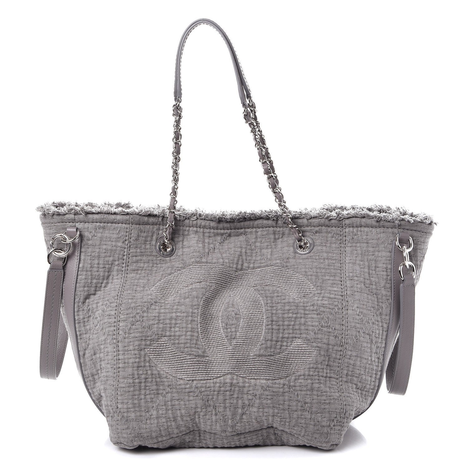 Chanel Canvas Small Double Face Tote Gray 1 of 7