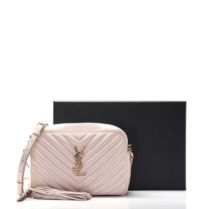 Saint Laurent Calfskin Matelasse Monogram Lou Camera Bag Washed Light Pink 20 of 20