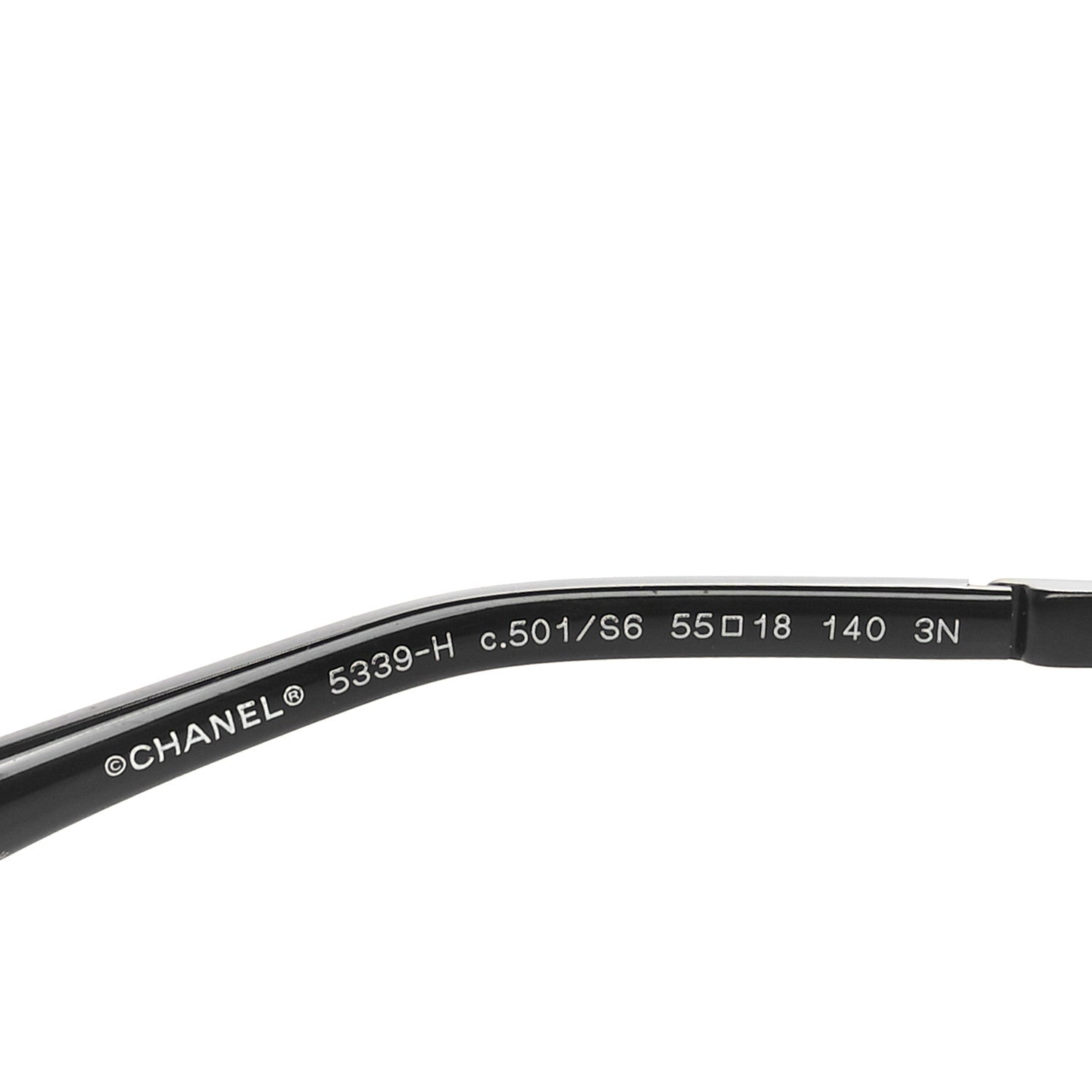 Chanel Acetate Butterfly Winter Pearl Sunglasses 5339-H Black 6 of 7