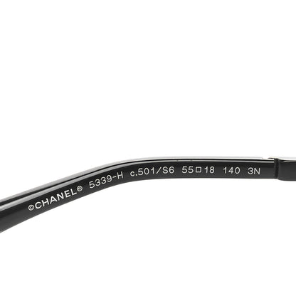 Chanel Acetate Butterfly Winter Pearl Sunglasses 5339-H Black 6 of 7