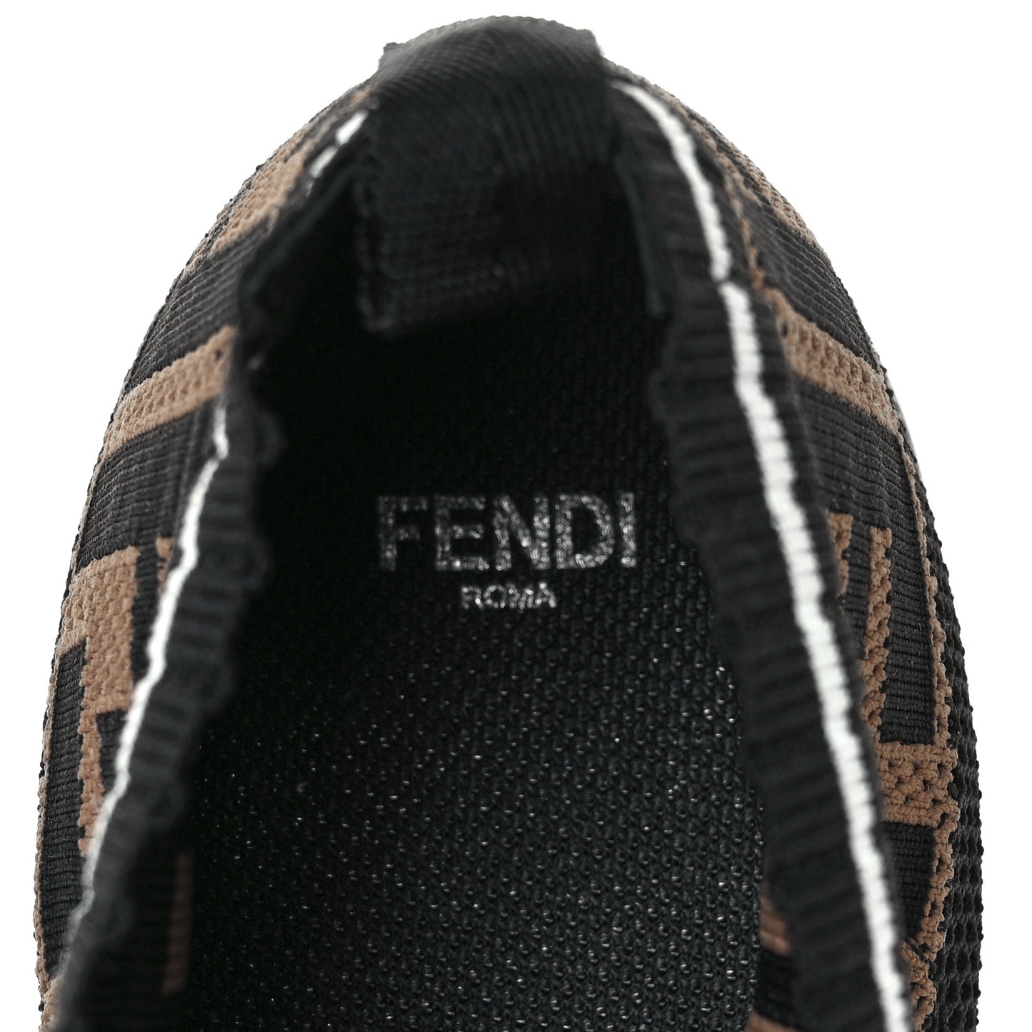 Stretch Yarn FF Stiff Band Rockoko Sneakers 40 Black White Tobacco