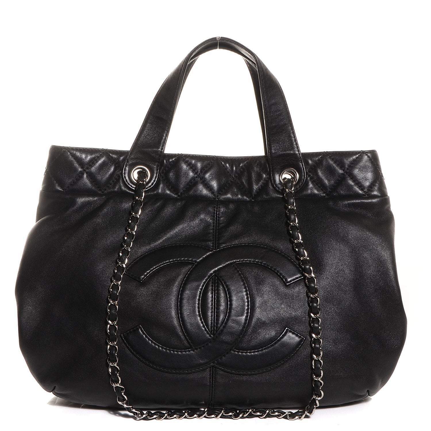 Chanel Calfskin Trianon Large Tote Black 1 of 6