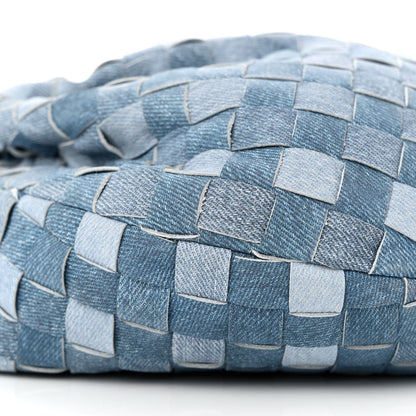 Bottega Veneta Nappa Denim Effect Intrecciato Teen Jodie Hobo Denim 9 of 11
