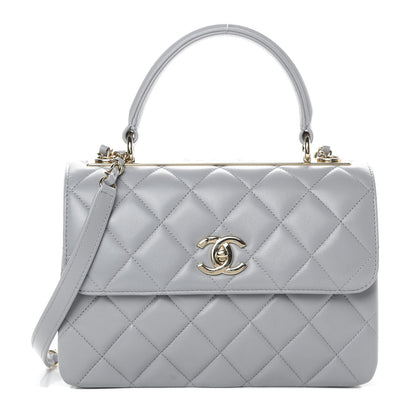 Chanel Lambskin Quilted Small Trendy CC Flap Dual Handle Bag Grey 1 of 11