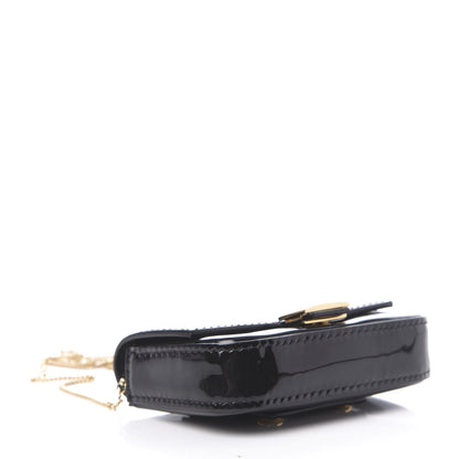 Fendi Vitello Vernice Mou Nano Baguette Belt Charm Black 4 of 8