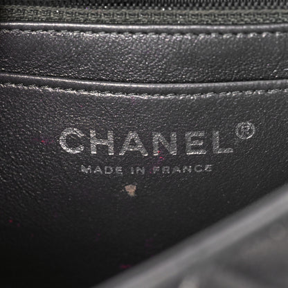 Chanel Iridescent Calfskin Quilted Mini Rectangular Flap Dark Grey 6 of 12