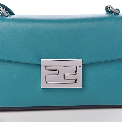 Fendi Shiny Nappa Mini Be Baguette Shoulder Bag Lago Dark Blue 10 of 10