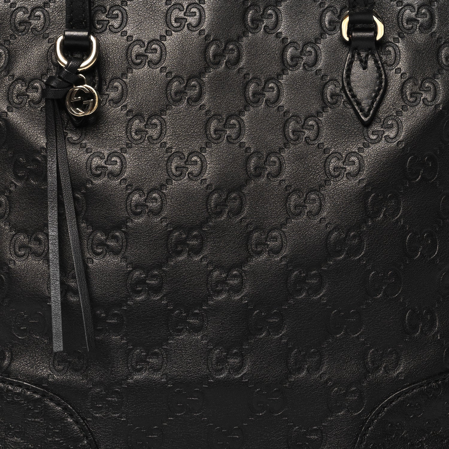 Gucci Guccissima Small Bree Zippered Tote Black 8 of 10