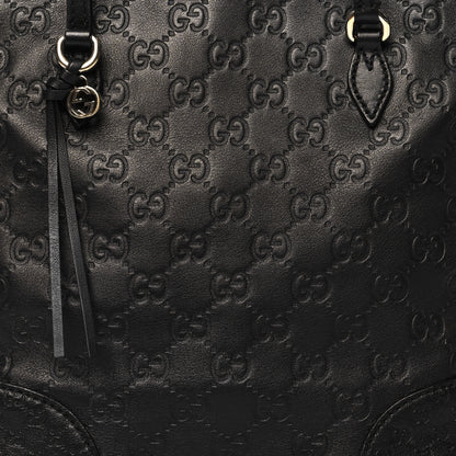 Gucci Guccissima Small Bree Zippered Tote Black 8 of 10